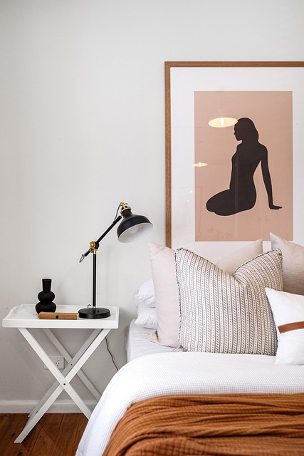 voice controlled smart home living room with automated lighting
